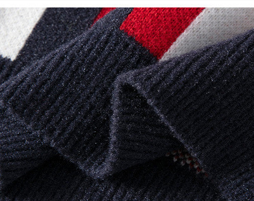 Sweter z dzianiny w paski Marcello