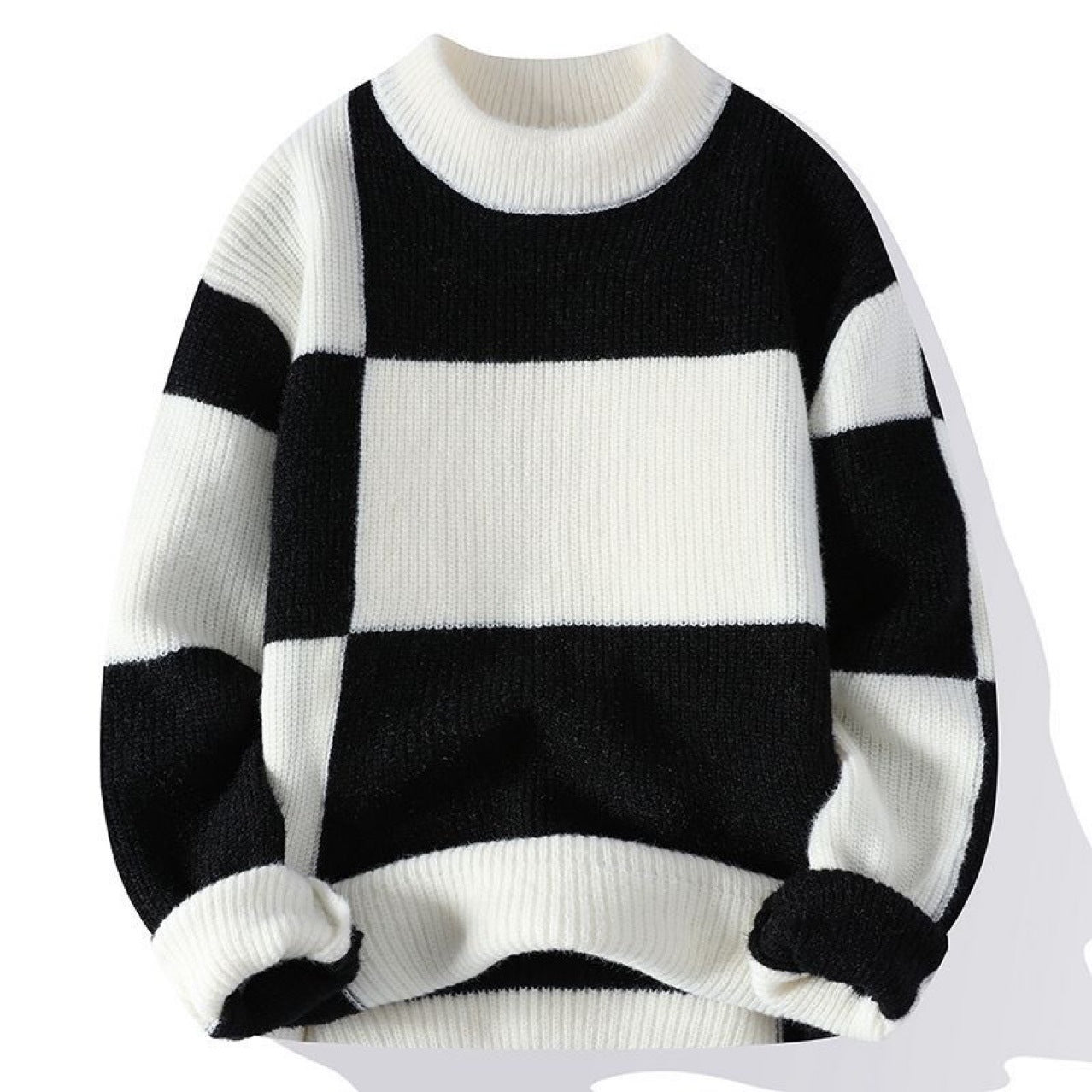 Sweter dzianinowy w paski Brenno