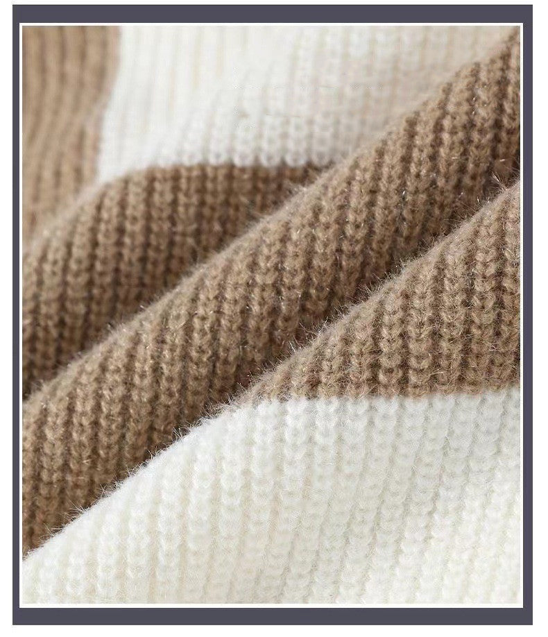 Sweter dzianinowy w paski Brenno