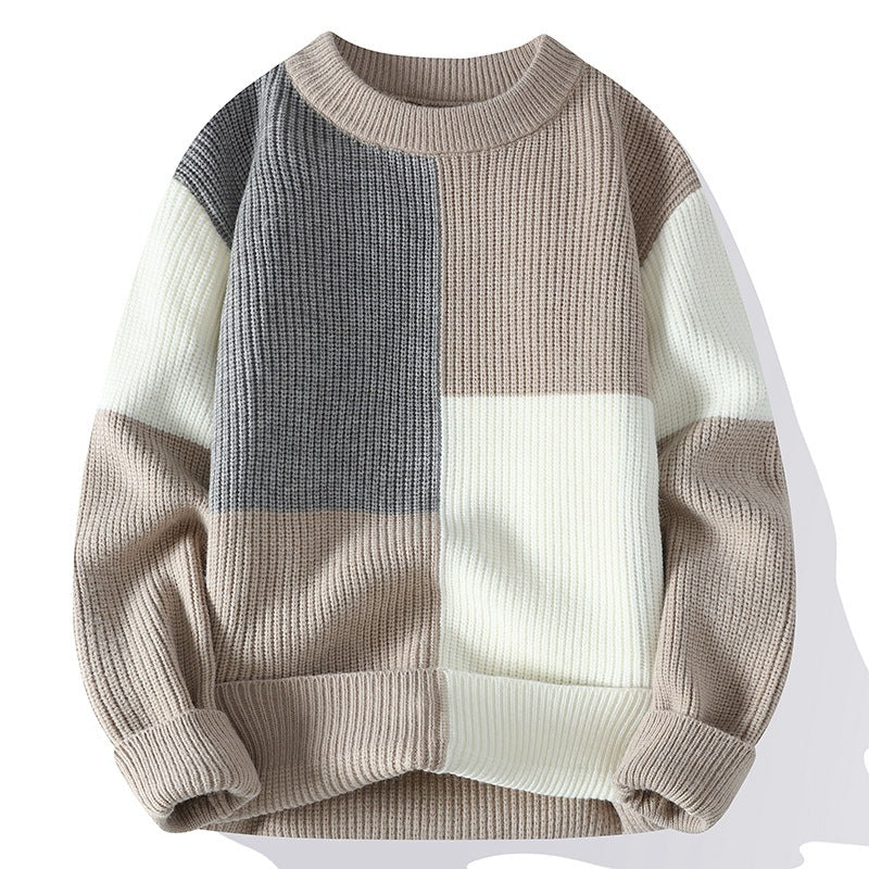 Sweter blokowy Alvano Chenille