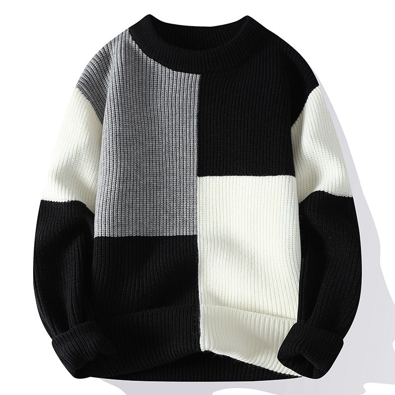 Sweter blokowy Alvano Chenille
