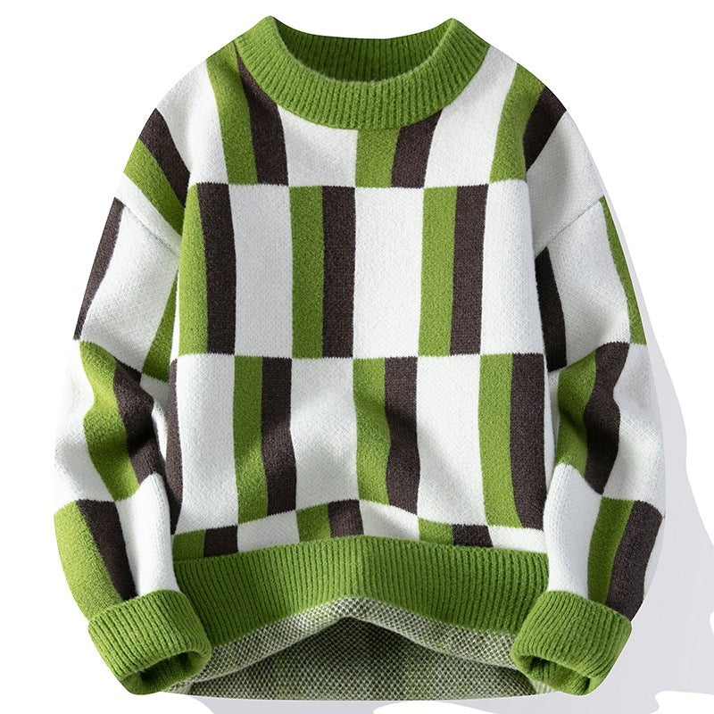 Sweter z dzianiny w paski Marcello
