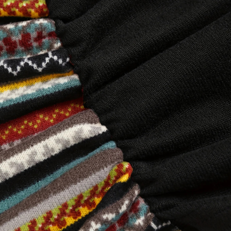 SIERRA Boho Patchwork Hoodie