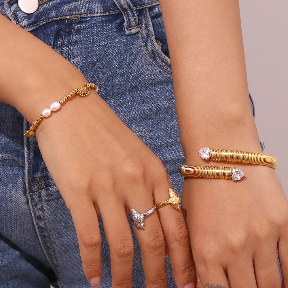 Textured Heart Bracelet