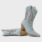 Rustykalne buty dżinsowe