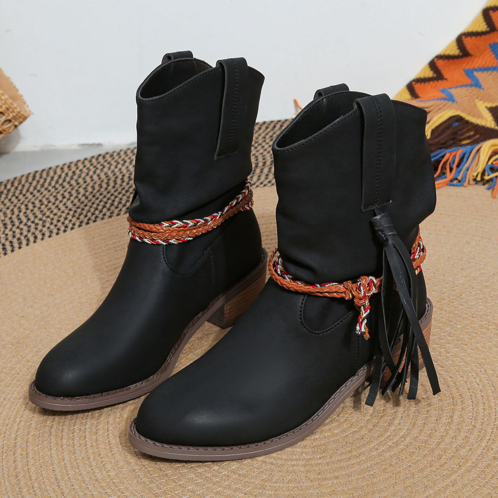 Buty kostki rodeo frędzkie