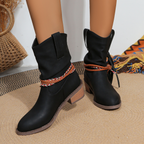Buty kostki rodeo frędzkie