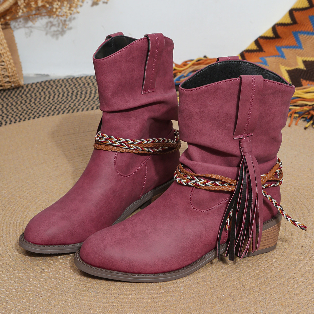 Buty kostki rodeo frędzkie