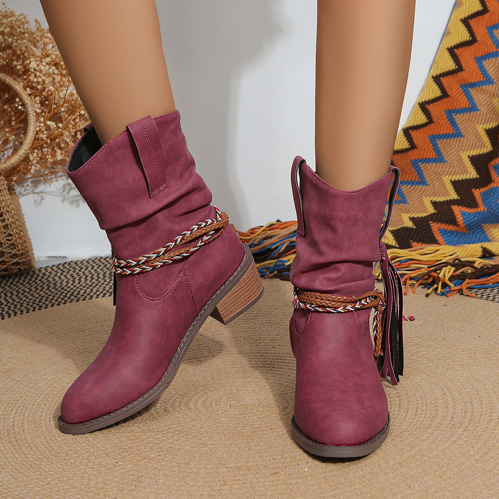 Buty kostki rodeo frędzkie