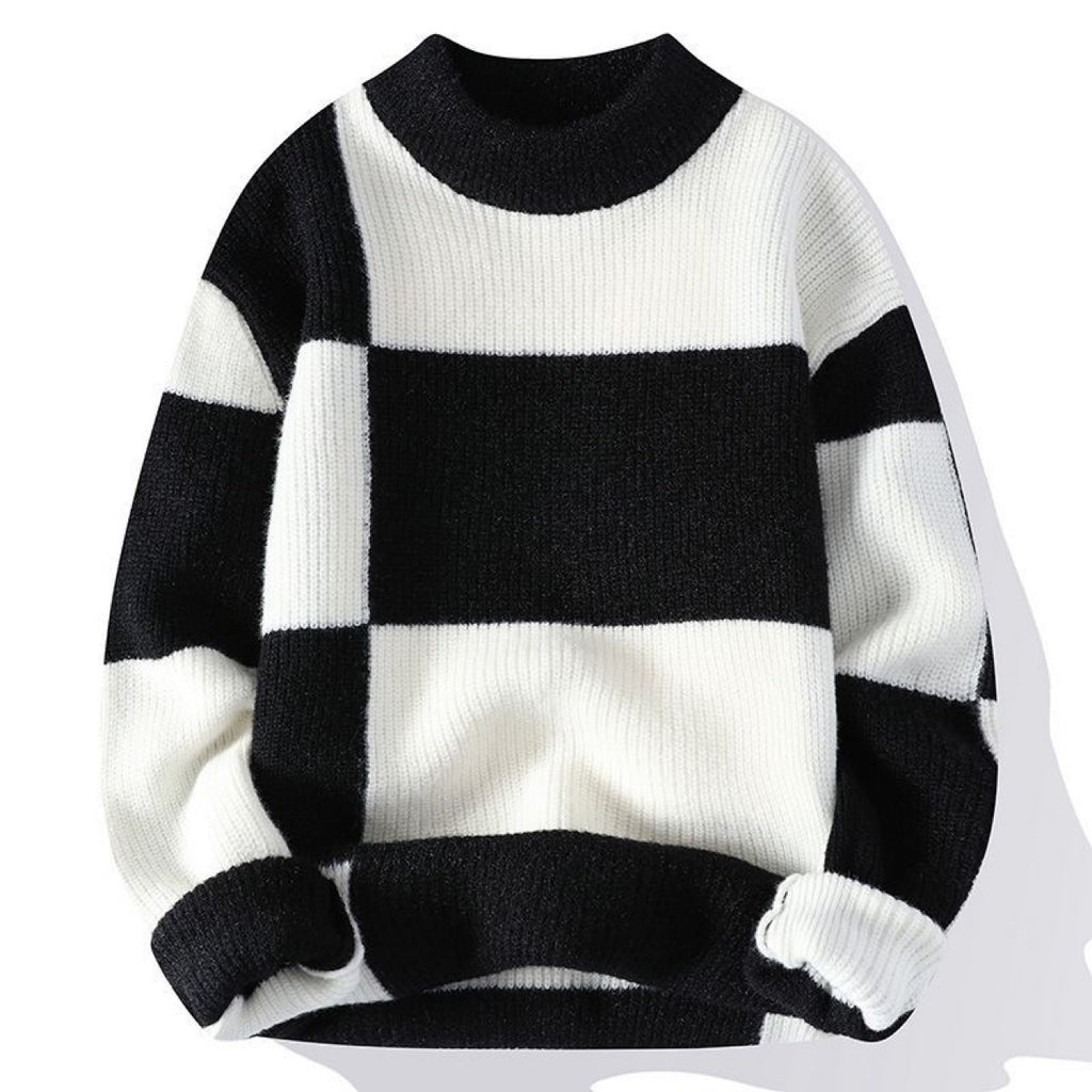 Sweter dzianinowy w paski Brenno