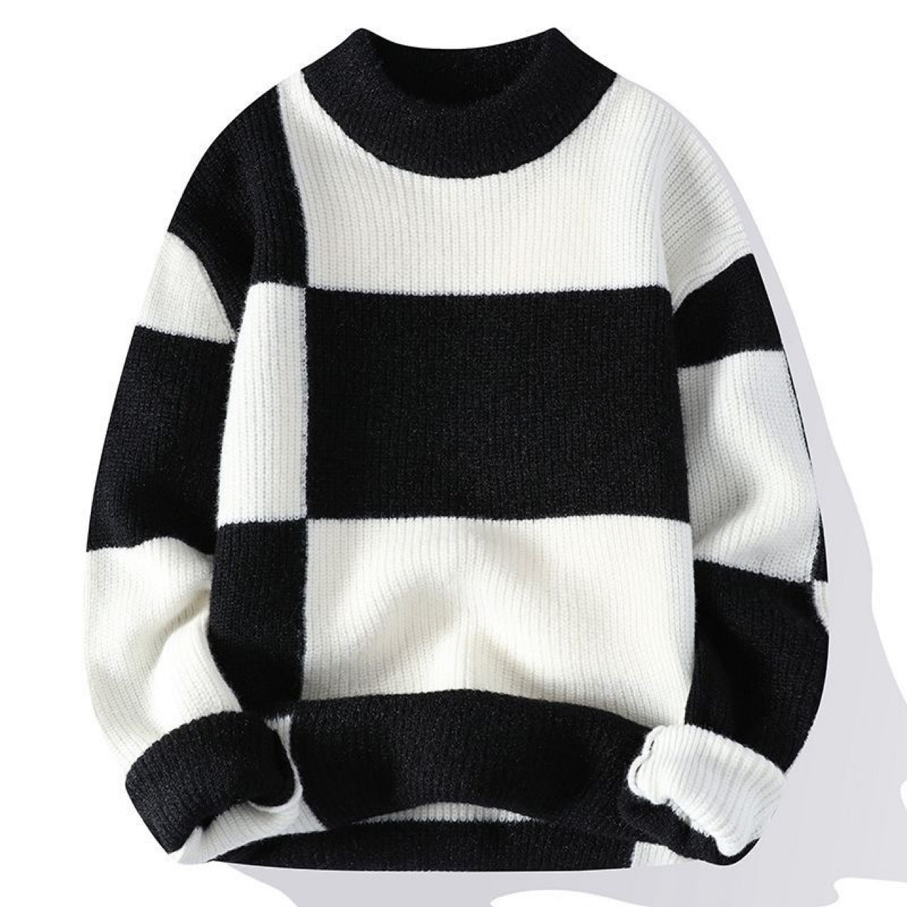 Sweter dzianinowy w paski Brenno