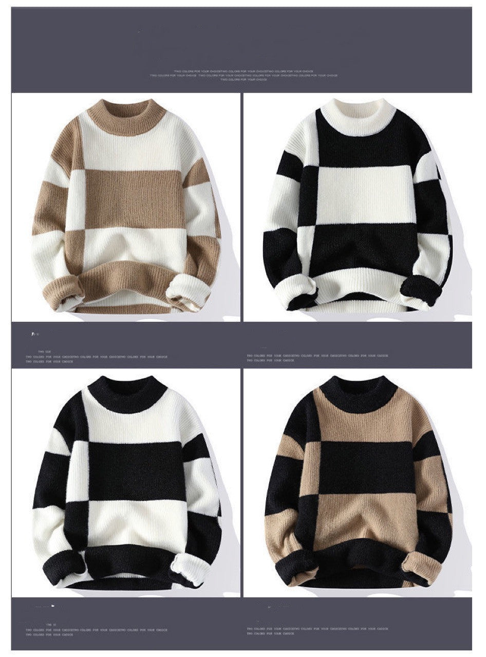 Sweter dzianinowy w paski Brenno