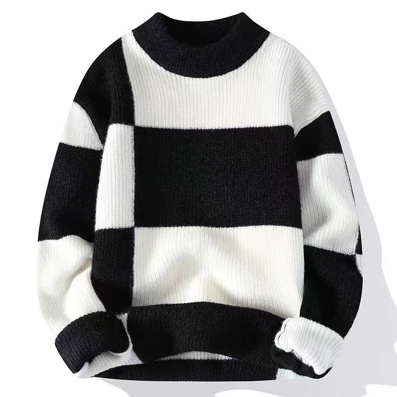 Sweter dzianinowy w paski Brenno