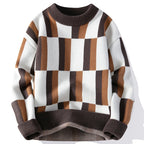 Sweter z dzianiny w paski Marcello