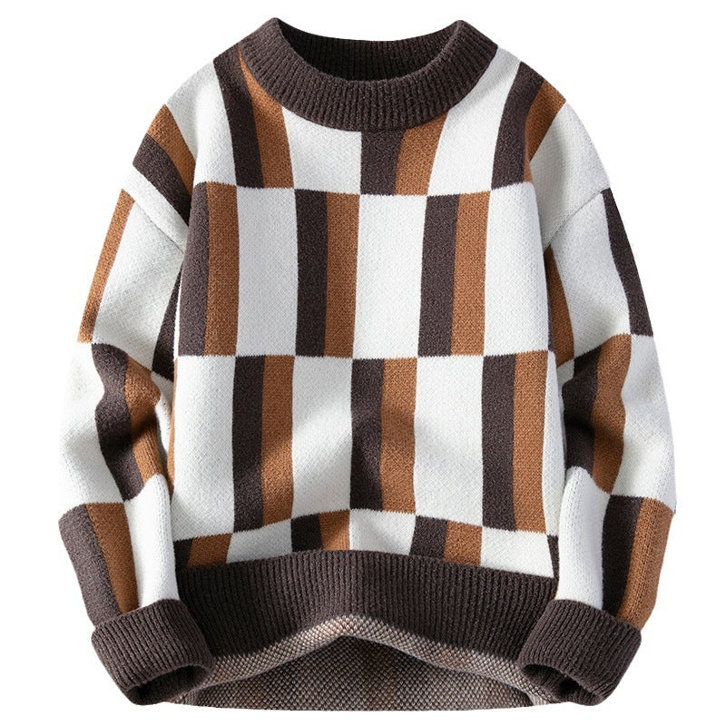 Sweter z dzianiny w paski Marcello